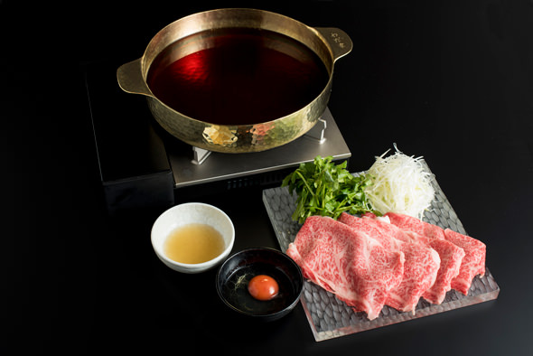 黒毛和牛の赤ワインすきしゃぶ